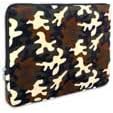 Faux-fur Textured, Camo Green / Brown Carrying Case for Apple MacBook 13