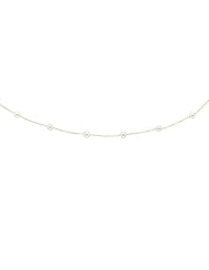 14K Yellow Gold 16" 6-6.5mm White Pearl With Cable Link Chain Tin Cup Necklace With Spring Ring Clasp