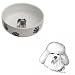 Bichon Frise Paw Print Bowl, Porcelain by Rosalinde (7 in. x 2.5 in. deep)