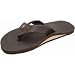 Mens Premier Leather Single Layer Rainbow Sandals (Small 7.5-8.5, Expresso)