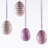 Ostern Deko-Ei - Hänger, lila 4er Set
