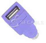 USB Keyboard Female to PS2 Computer Adapter Male