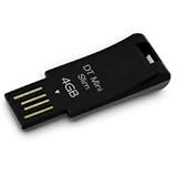 Kingston DTMS/4GB 4GB DataTraveler Mini Slim (Black)