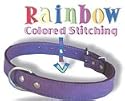 12" inch Purple Leather dog collar - one of ourdog collars in leather