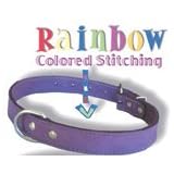 12 inch Purple Leather dog collar - one of ourdog collars in leather by Pet Jewelry