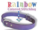 24" inch Purple Leather dog collar - one of our dog collars in leather