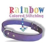 20 inch Purple Leather dog collar - one of our dog collars in leather by Pet Jewelry