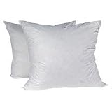 Qty: 2 - 18 X 18 90/10 White Goose Down Pillow Inserts (Designers Choice Inserts)