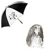 Afghan Hound Umbrella by Porcelain by Rosalinde (60' ARC)