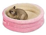 Savvy Tabby Heated Pink Nestle Bed