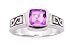 .925 Sterling Silver & Amethyst Ring- Size 7.