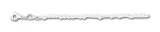 Sterling Silver 0.5mm Fancy Heart Link Anklet - 10 inch