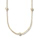14K Yellow Gold Round Diamond Bzl Set Necklace D.18tw (9 Dia) 16