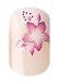 Party Nails Pre-glued 2x Sets of 12 Nails Each Pack Total of 24 Nails in Color Red Flower Explosion #88518 + A-viva Eco Nail File