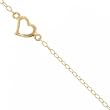 Open Heart Pendants on Solid Yellow Gold Pendant 10 Inch