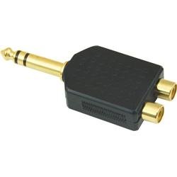American Recorder (ART) 1 4 Male Stereo to 2 RCA Female Adapter, Nickel by