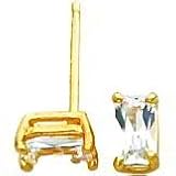 14K Gold Moissanite Earrings
