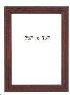 Dollhouse Miniature Set of 2 Mahogany Frames