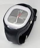 GSI Quality Waterproof Silicone Gel Sporty Wrist Band Watch - Wide Face With Analog Dial Style, For Children And Sports - Black