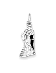 Rhod Enameled Bride & Groom- Sterling Silver Rhod Enameled Bride & Groom