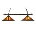 38 Inch L Van Erp Amber Mica 2 Lt Island Ceiling Fixture