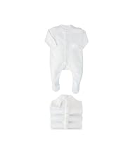 Plain sleepsuits - 3pk
