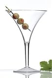 Grand 10 oz. Unbreakable Polycarbonate Plastic Martini Glasses