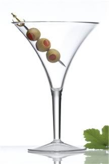 Grand 10 oz. Unbreakable Polycarbonate Plastic Martini Glasses