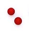 14k Yellow 7 mm Round Dark-Red Coral Earrings