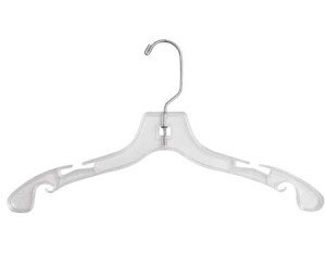 Clear Plastic Kids Top Hangers, Box of 100 by The Great American Hanger Company