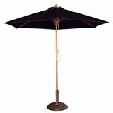 Round Parasol Size: 3 metre diameter. Colour: Black.