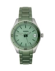 Fossil Stella Mini Aluminum and Stainless Steel Watch Green