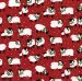 Entertaining with Caspari Festive Flock Continuous Gift Wrapping Paper Roll, 8-Feet, Red