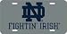 Notre Dame Fighting Irish Laser Cut Silver License Plate - SET OF 6 - Sports Merchandise