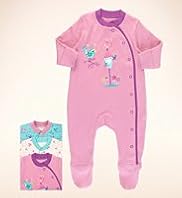 3 Pack Pure Cotton Floral Bird Sleepsuits