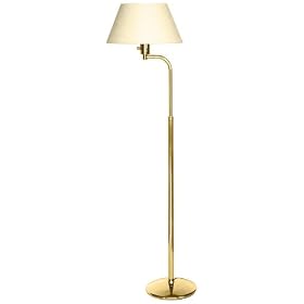 Arch Top Polished Brass Adjustable Floor Lamp