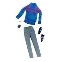 Ken Clothes: Blue Sweater & Gray Corduroy Fashion Outfit