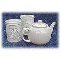 Classic Tea Gift - Classic Earl Grey, Assam with Chamomile & a Six-cup, White Ceramic Teapot.