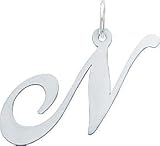 FindingKing提供 Watch & Jewelry Online Shop Ranking 30. Sterling Silver Large Script Initial N Charm