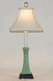 Green Porcelain Bedside Candlestick Table Lamp