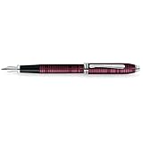 Cross Townsend Garnet Lacquer Fountain Pen with Rhodium Plated Appointments and Rhodium Plated Nib - Medium