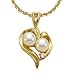Pearl & Diamond Pendant in 14K Yellow Gold