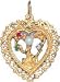 Tree of Life Open Lace Heart, 14K Gold Charm