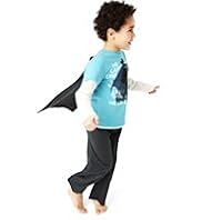 Pure Cotton Mock Layered Batman™ Pyjamas with Cape