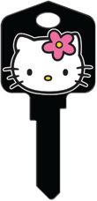 Hello Kitty Black Schlage SC1 House Key