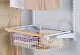 RUBBERMAID Configurations Sliding Wire Basket With Wood Accents