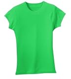 NEW District Threads - Ladies Crewneck Tee Bright Green-S