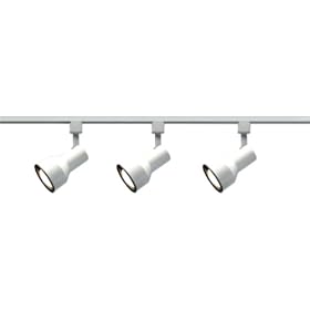 Nuvo Lighting TK320 3-Light Line Voltage R30 Step Cylinder Track Light Kit, White