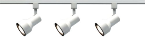 Nuvo Lighting TK320 3-Light Line Voltage R30 Step Cylinder Track Light Kit, White