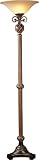 Uttermost Champagne and Frosted Glass Shade Floor Lamp